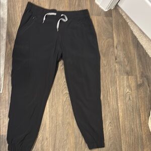Wonderwink Black Jogger Scrub Pants with Drawstring